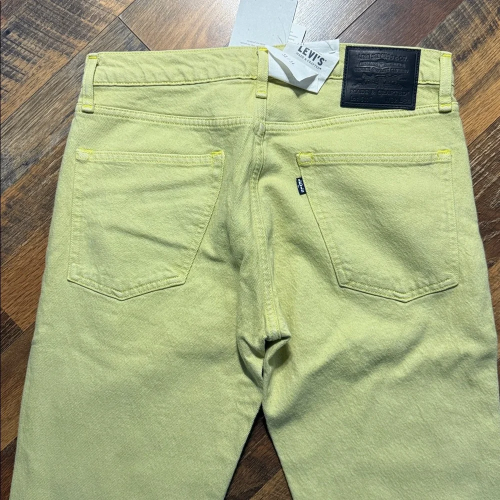 Levi's Made & Crafted 511 Slim Jeans - Pistachio / Pale Yellow NWT 32x34